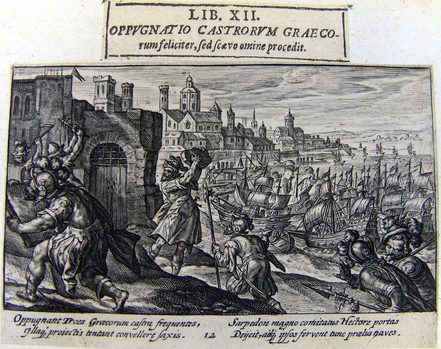 Kampf um die Mauer Trojas