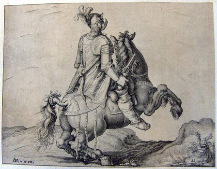 Ein Reiter im Harnisch mit Pistole