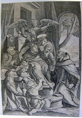 Heilige Familie mit dem Hl. Angelus von Jerusalem (von Licata)