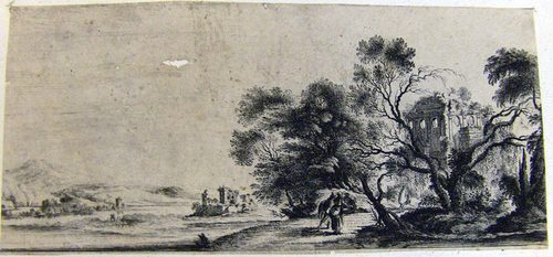 Landschaft mit einer Ruine