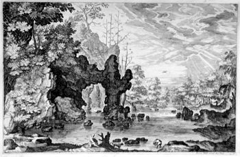 Waldlandschaft mit einem Fluss
