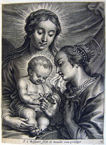 Maria mit dem  Christuskind und der Hl. Katharina von Alexandrien