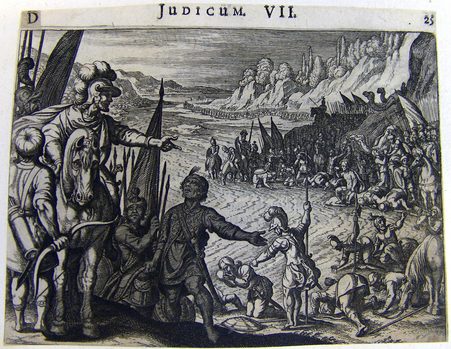 Gideon prüft sein Heer am Jordan
