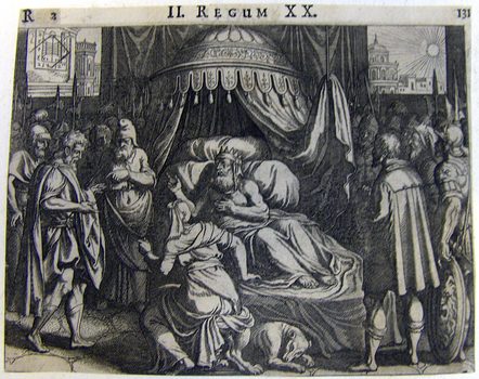 Prophet Jesaja vor dem König Hiskija - Hiskijas Heilung