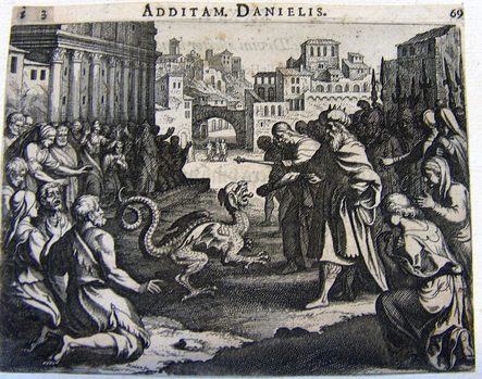 Daniel tötet den Drachen zu Babel