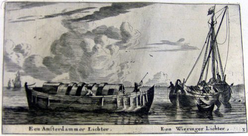 Ein Amsterdamer Leuchtschiff und ein Wieringer Leuchtschiff