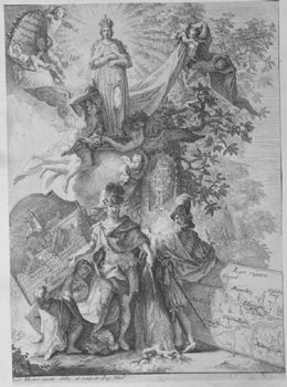 Maria als Himmelskönigin mit einem Stifter und einer Kartusche mit dem Kloster
