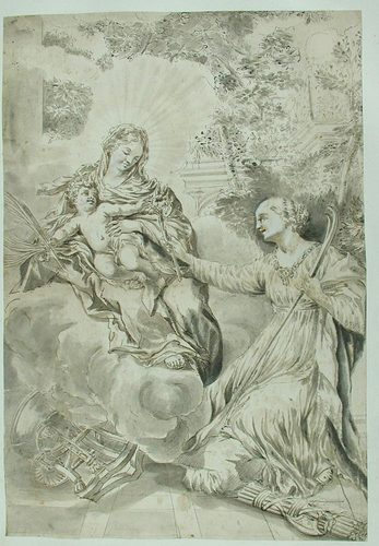 Ein Mönch beim Brunnen heilt einen Aussätzigen und befreit drei Gefangenen