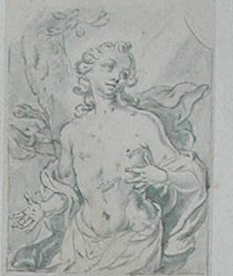 Hl. Therese von Avilla mit einem Engel (?)