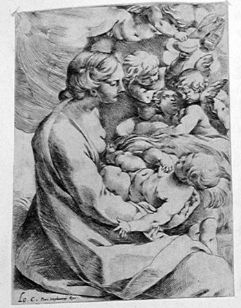 Maria mit dem Christuskind und Engeln