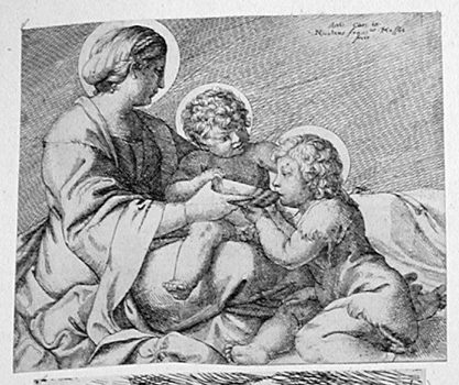 Maria mit dem Christuskind und Johannesknaben - Maria mit der Schüssel