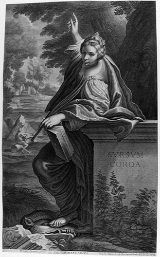 Hl. Margarethe von Cortona mit dem Drachen
