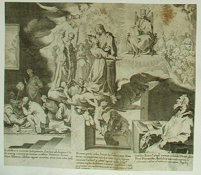 Die Engel tragen die Seele von Hl. Katharina von Siena zum Himmel