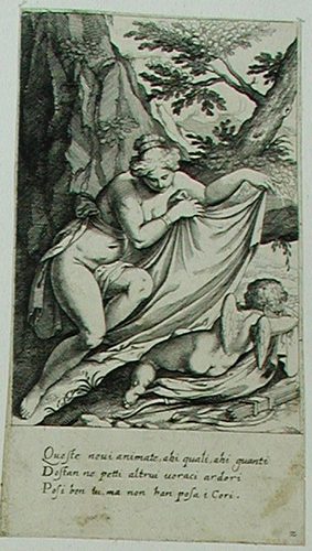 Venus, den schlafenden Amor bedeckend