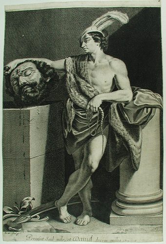 David mit  dem Haupt Goliaths