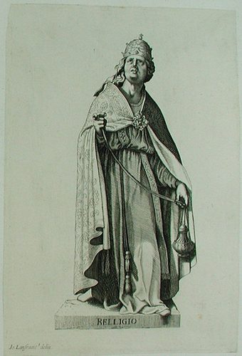 Allegorische Darstellung  - Tugend der Relligio - Kirche