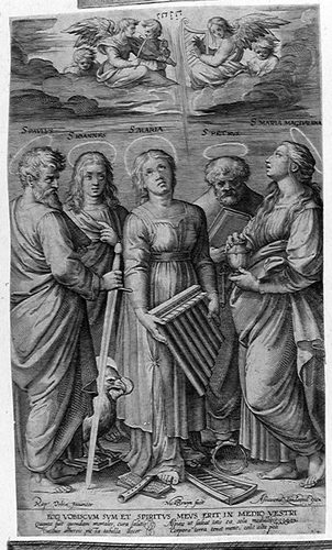 Hll. Caecilia, Paulus, Johannes - Evangelist, Petrus und Maria Magdalena