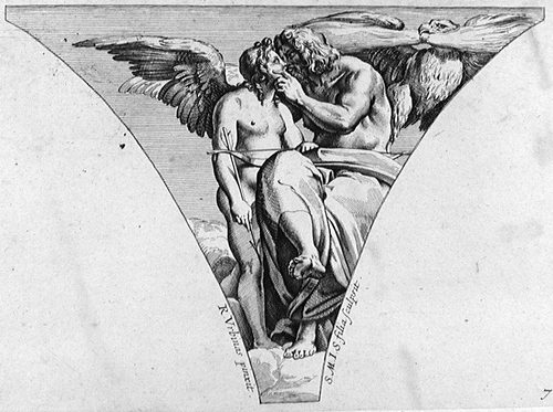 Jupiter küsst Amor