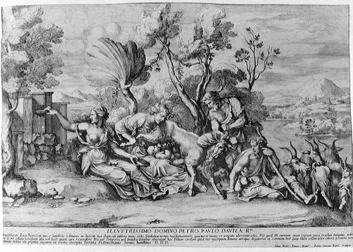 Jupiter und Ziege Amalthea