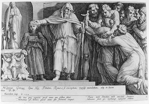 Niobe rühmt sich selbst gegenüber Leto; Mutter von Apollo und Diana, die aus der Rache ihre Kinder töten