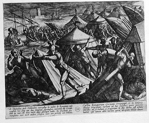 Vergebung des Cerialis und seine Hilfe den Römern, die den Civilis gerettet haben