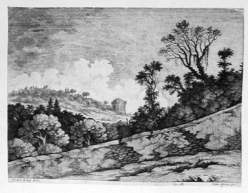 Landschaft mit einem kleinenTempel
