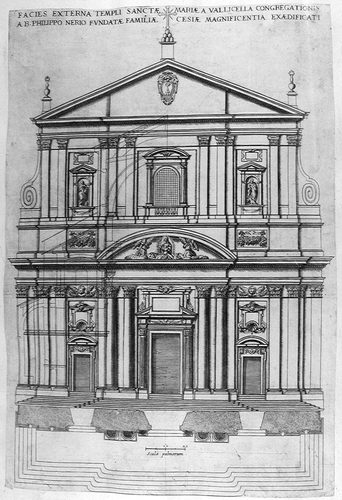 Santa Maria Valicella in Rom - Aufriß der Fassade