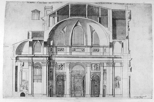 San Giacomo in Augusta in Rom - Längsschnitt