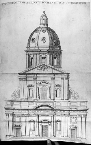 San Ignazio in Rom - Aufriß der Fassade