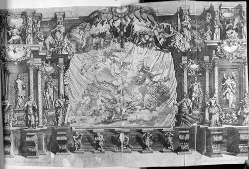 Bühnenbild mit straffender Minerva