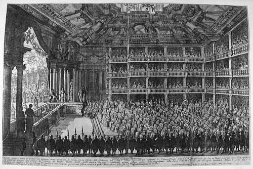 Innenansicht von ehemaligem Opernhaus auf der Burgbastei in Wien