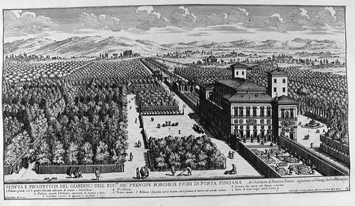 Giardino dell Villa Borghese in Rom - Luftbild