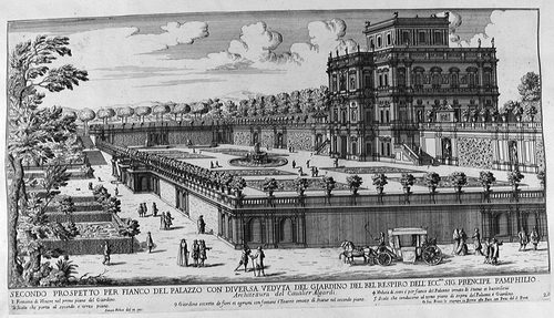 Giardino del Villa Doria Pamphili - Giardino Segreto in Rom - Luftbild
