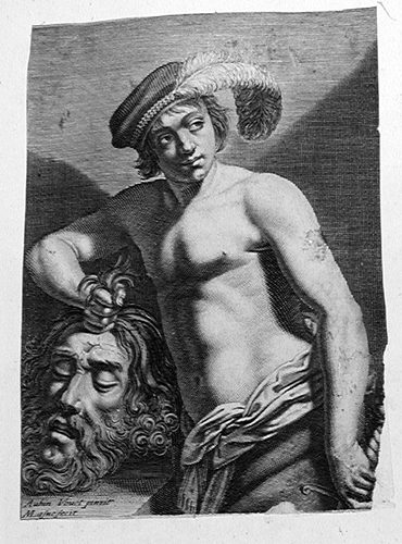David mit  dem Haupt Goliaths