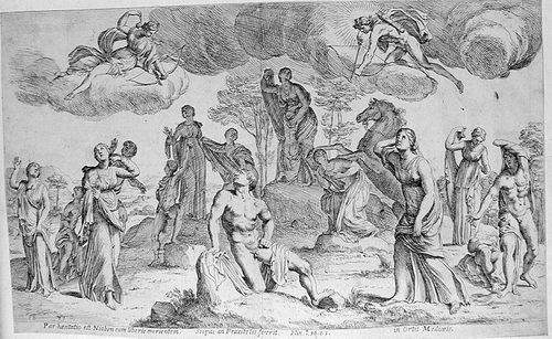 Niobe rühmt sich selbst gegenüber Leto; Mutter von Apollo und Diana, die aus der Rache ihre Kinder töten