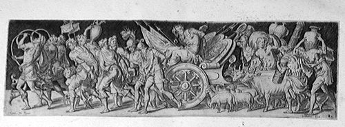 Triumphzug mit einem besiegten König