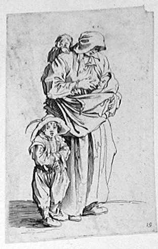 The Bettlerin with three Kindern
