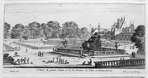 Tiber-Fontäne im Park von Schloß Fontainebleau