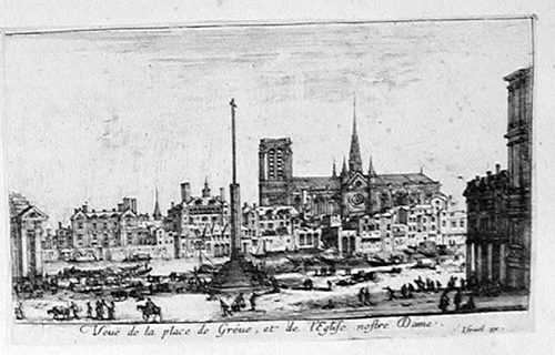 Place de l´Hotel-de-Ville und der Kathedrale Notre-Dame in Paris